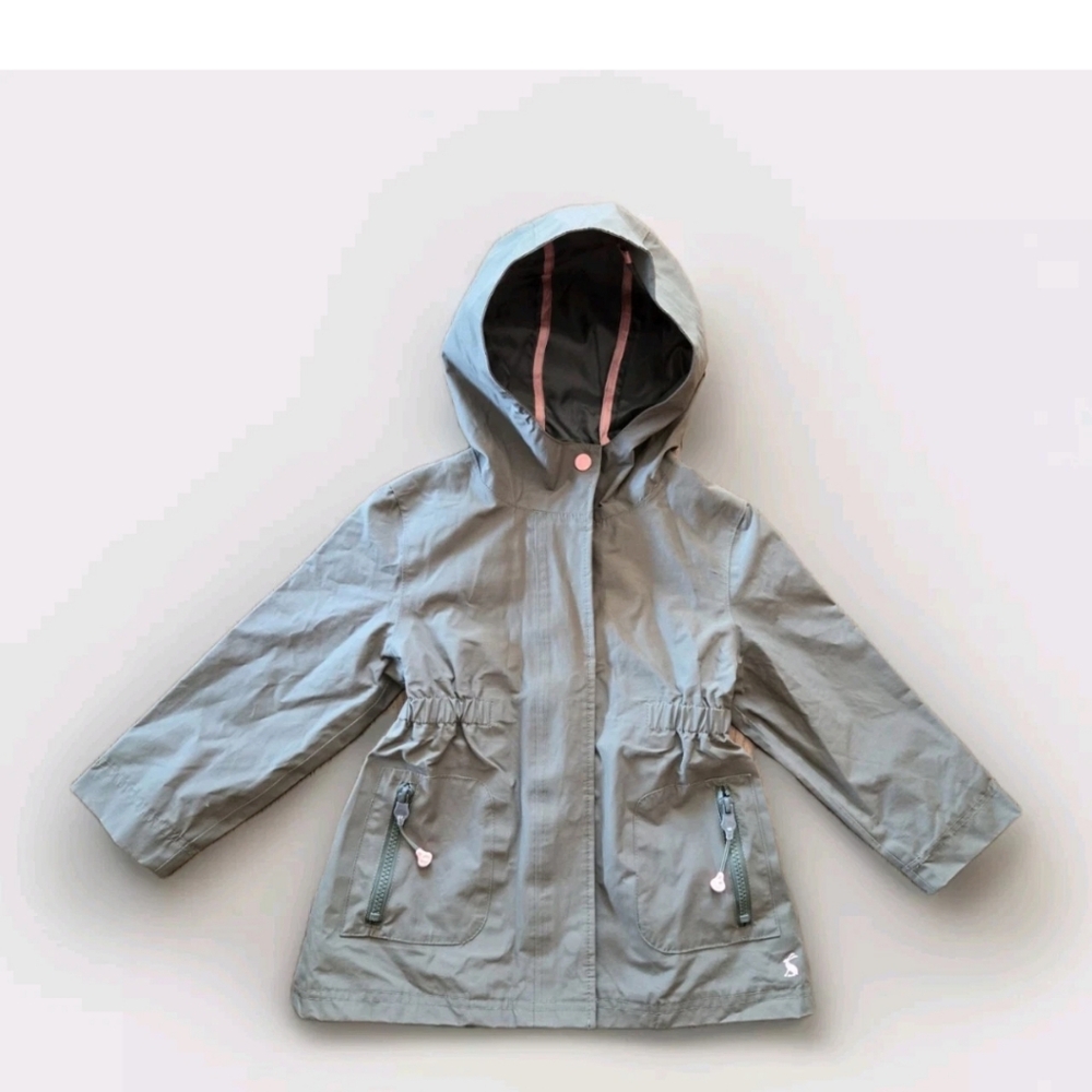 Joules Right As Rain Raincoat 4Y Girls Jacket Green